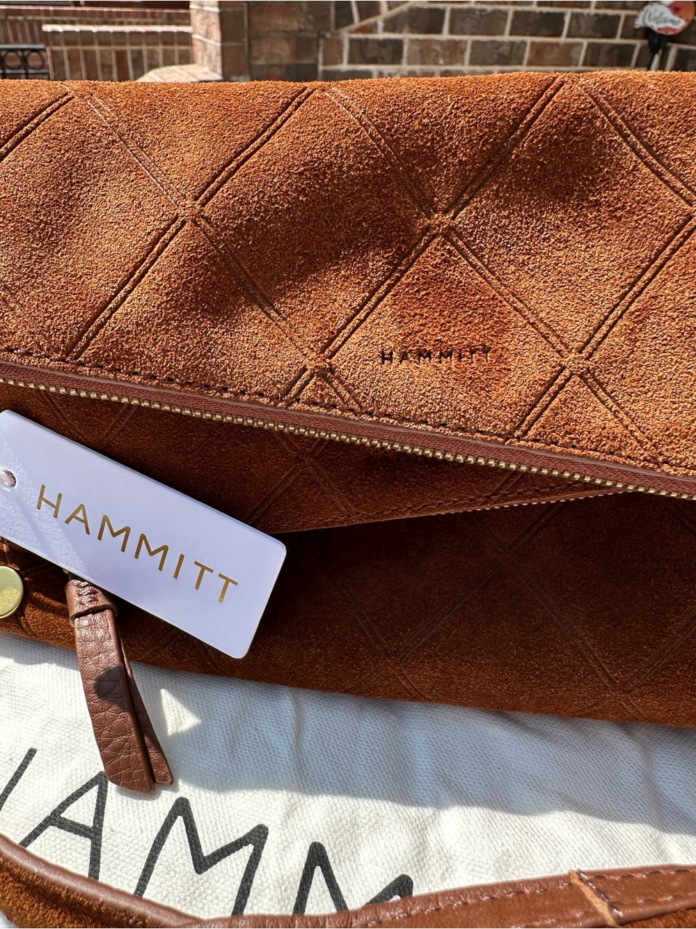Hammitt Women’s Suede Crossbody Bag, Dillon Small, chocolate. NWT - Picture 6 of 16
